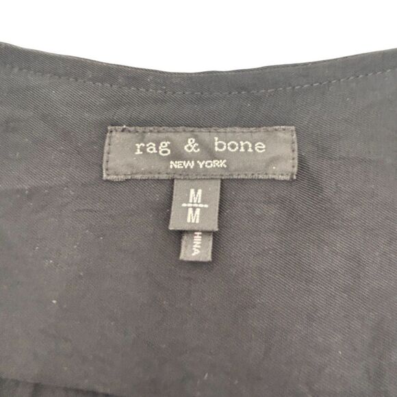 Rag & Bone black wrap buckle tie detail top size medium - Picture 5 of 7